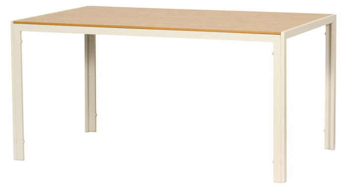 Havebord 150 x 90 cm alu/nonwood lys teak - Sunlife